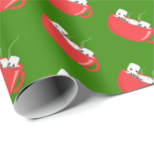 Heure chaude de bain de cacao! papier cadeau