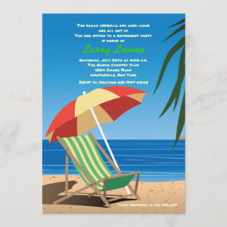 Heure de bronzage Retraite Partie Invitation