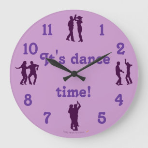 Heure De Danse Pose Horloge Violette Avec Des Nomb