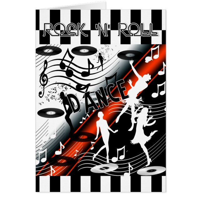 Heure de la fête de danse rétro de Card Rock 'n' (Devant)