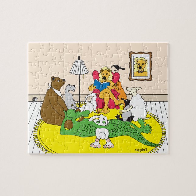 Heure de l'histoire des animaux Puzzle (Horizontal)