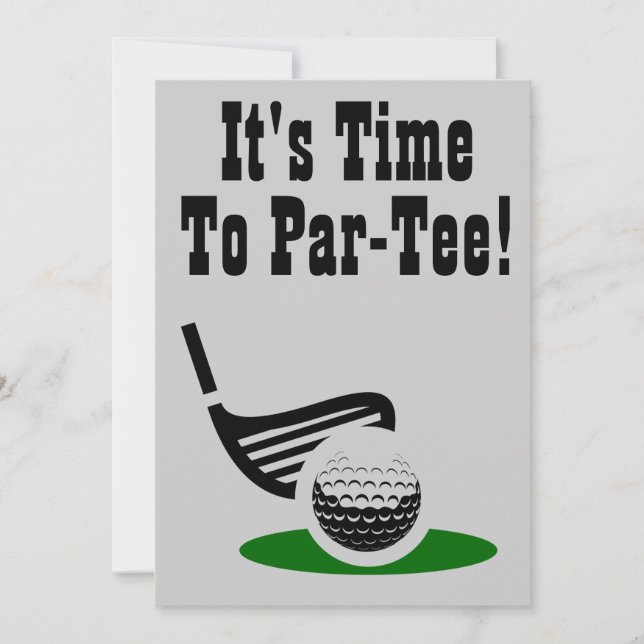 Heure de Par-Tee Golf 40e anniversaire Invitation  (Devant)