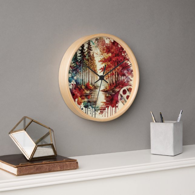 Heure des saisons Horloge murale artistique (Bureau)