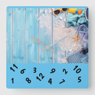 ***HEURE D'ÉTÉ*** HORLOGE DU MUR CARRÉ