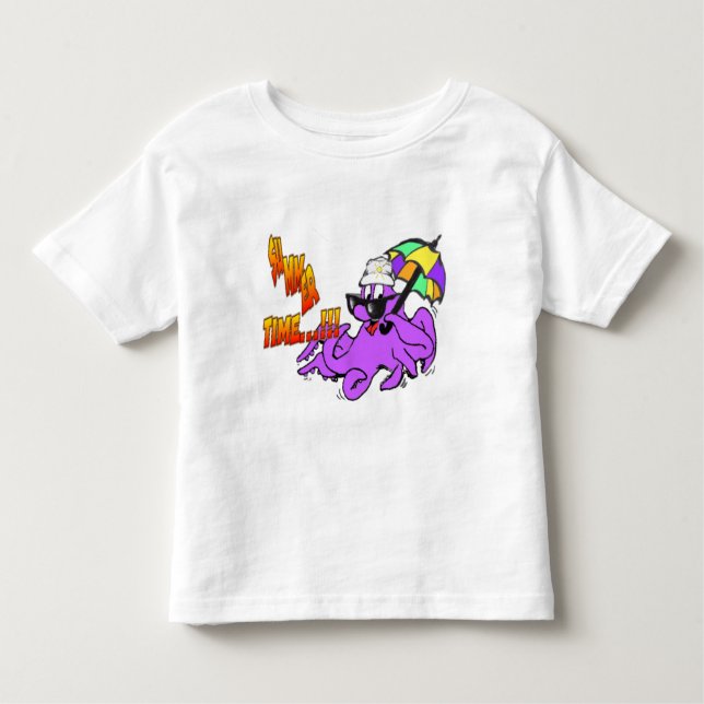 Heure d'été Octopus Toddler T-shirt (Devant)