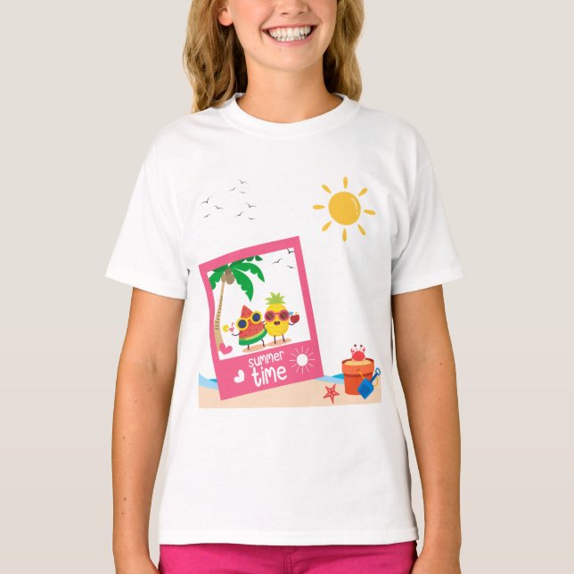 Heure d'été Plage Snap T-shirt photo (Devant)