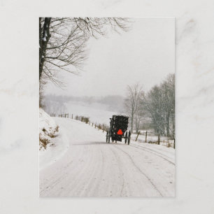 Heure D'Hiver Dans Le Pays Amish Carte Postale