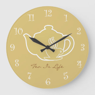 Heure du thé Horloge murale de cuisine