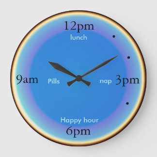 "Heure heureuse de la sieste Pilules"> Horloges de