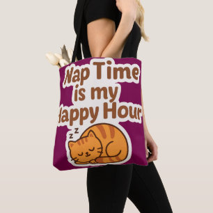 Heure Heureuse de Sieste – Sac Fourre-Tout Chat Co