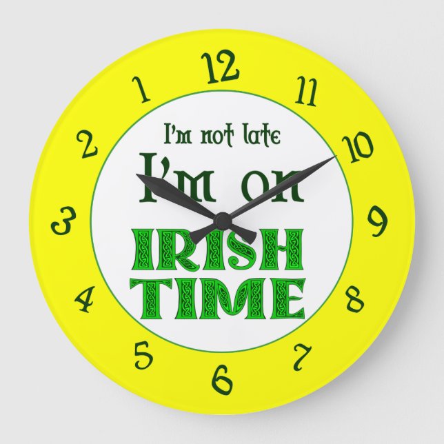 Heure irlandaise - Nombre inverse Horloge (Recto)