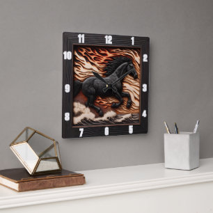 Heure Ocean Gallop : Horloge équine