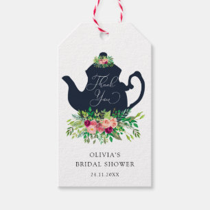 Heure pour thé nuptiale douche merci étiquettes ca