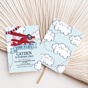 Heure Vol avion Anniversaire Invitation