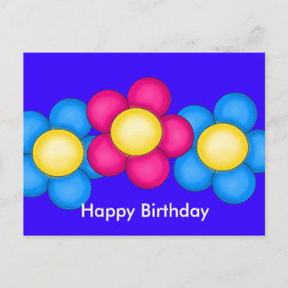 Heureuse, carte postale d'anniversaire