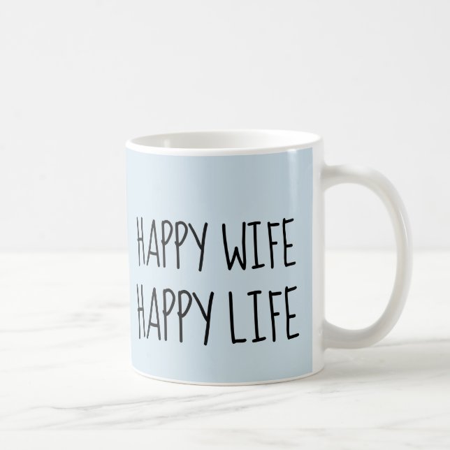HEUREUSE FEMME HEUREUSE VIE Coffee Mugs (Droite)