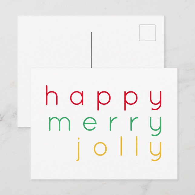 HEUREUSE MERRY JOLLY Carte postale (Devant / Derrière)