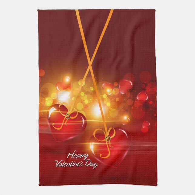 Heureuse Sainte-Valentin 17 Serviette de cuisine (Vertical)