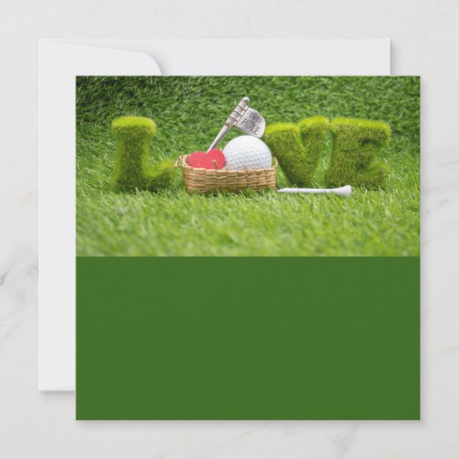 Heureuse Sainte-Valentin au golfeur avec golf avec (Devant)