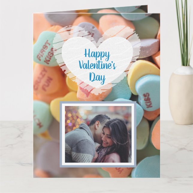 Heureuse Sainte-Valentin Candy Hearts Carte photo (Devant)