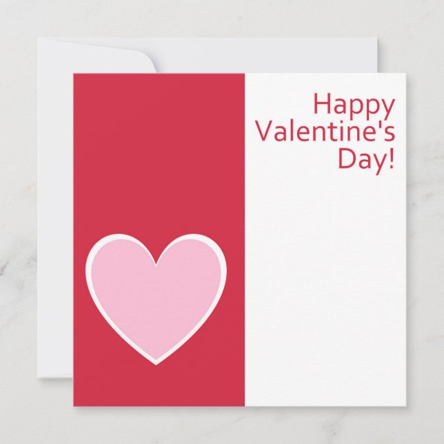 HEUREUSE SAINTE-VALENTIN ! Carte de voeux de vacan (Devant)