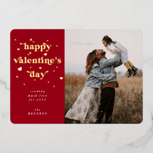 Heureuse Sainte-Valentin + Carte photo de fond de