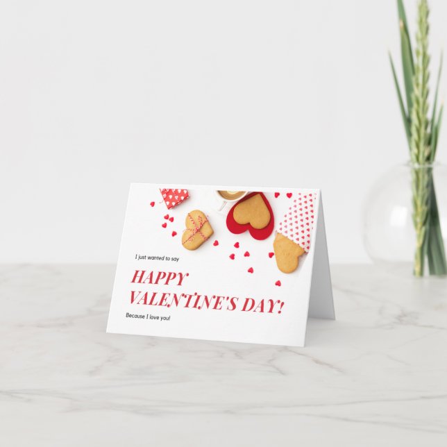 Heureuse Sainte-Valentin Coeur Cookies (Devant)