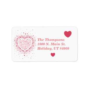 Heureuse Sainte-Valentin Courrier Retour Étiquette