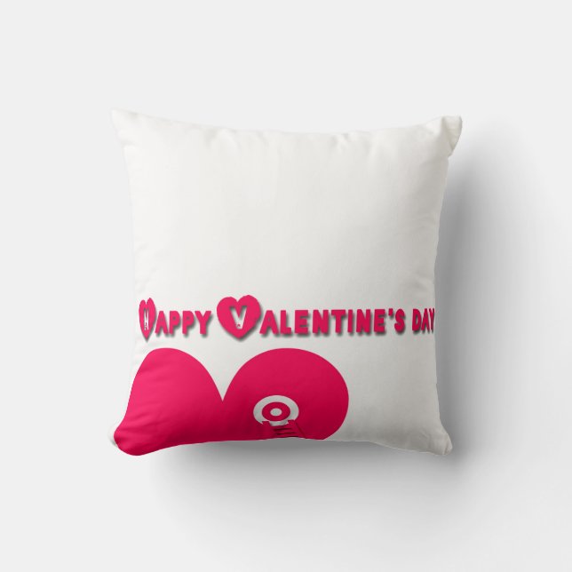 Heureuse Sainte-Valentin Coussin d'échelle cardiaq (Recto)
