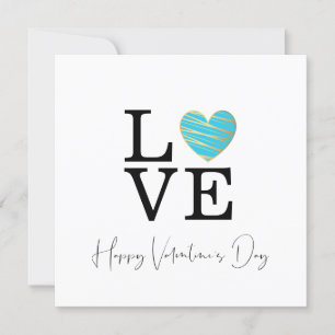 Heureuse Sainte-Valentin de coeur Turquoise Love S