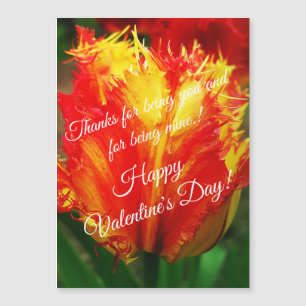 Heureuse Sainte-Valentin de tulipe rouge jaune