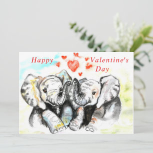 Heureuse Sainte-Valentin - Eléphants mignons - Rom