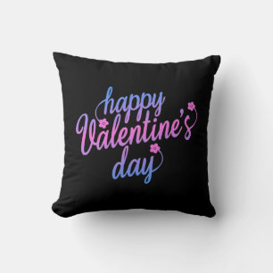 Heureuse Sainte-Valentin floral mignon Coussin d