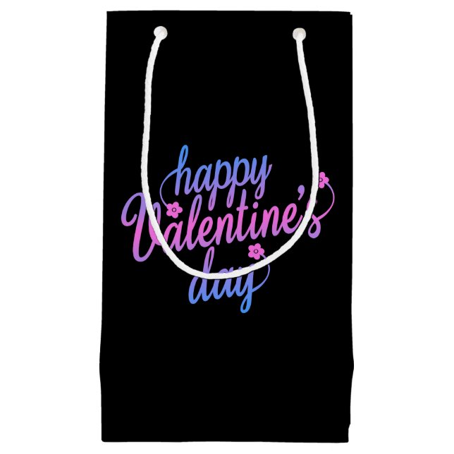 Heureuse Sainte-Valentin floral mou| Sac cadeau (Devant)
