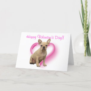 Heureuse Sainte-Valentin French bulldog carte de v