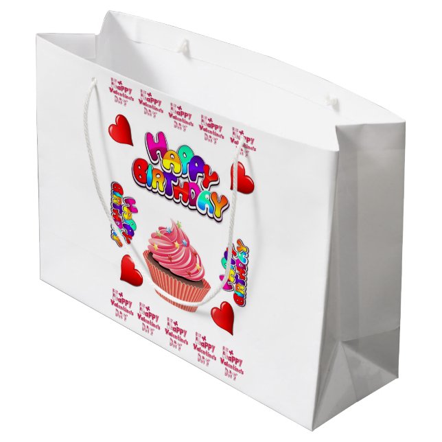 Heureuse Sainte-Valentin Happy Birthday Cadeau Sac (Dos Angle)