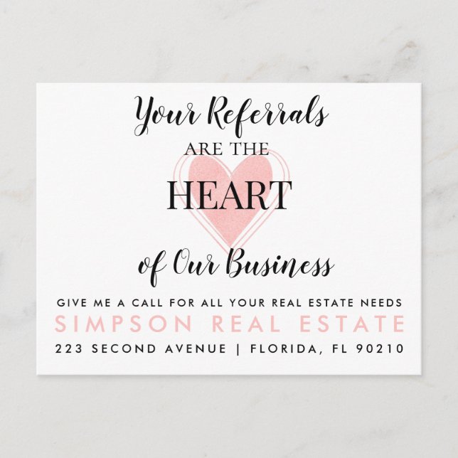 heureuse Sainte-Valentin immobilier Faire-part Pos (Devant)