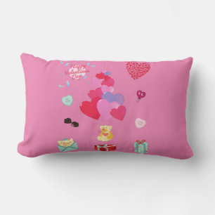 Heureuse Sainte-Valentin Lumbar Coussin