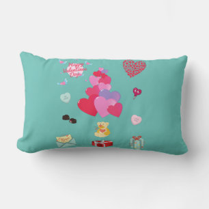 Heureuse Sainte-Valentin Lumbar Coussin