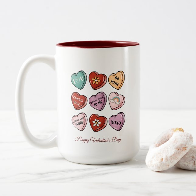 Heureuse Sainte-Valentin Mug (Avec donut)