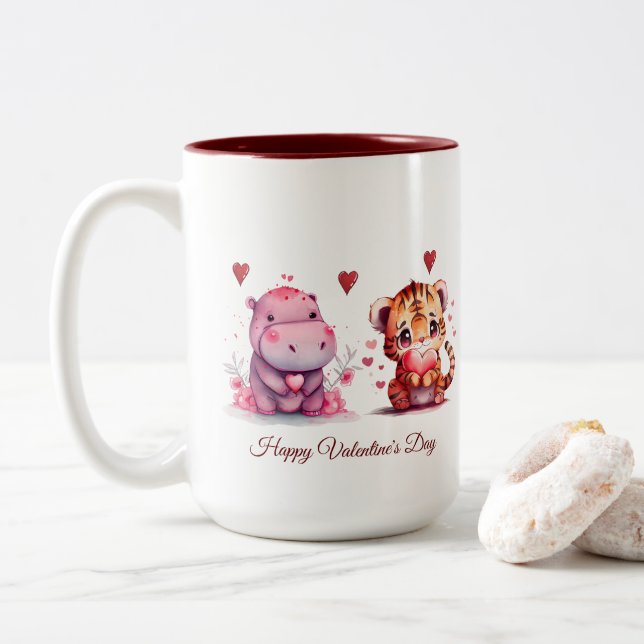 Heureuse Sainte-Valentin Mug (Avec donut)