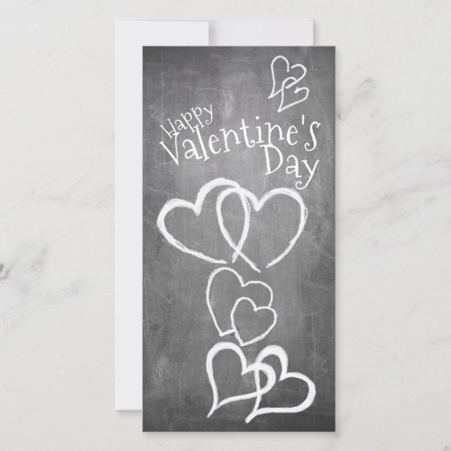 Heureuse Sainte-Valentin sur un tableau à craie (Devant)
