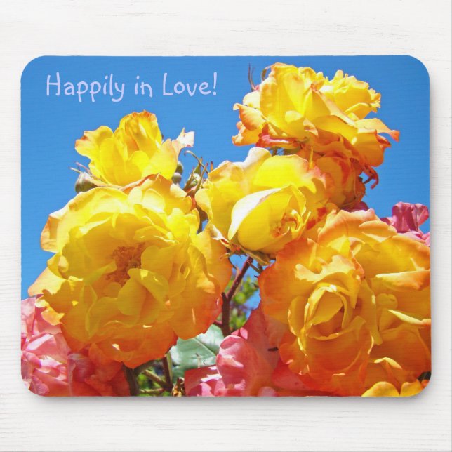 Heureusement amoureux ! Tapis de souris pour elle  (Devant)