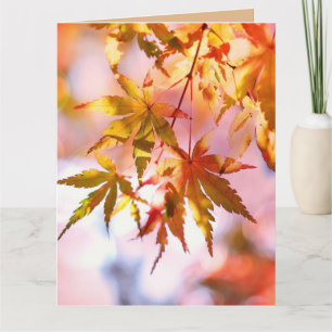 HEUREUSEMENT AUTOMNE TOMBER CARTES DE SALUT