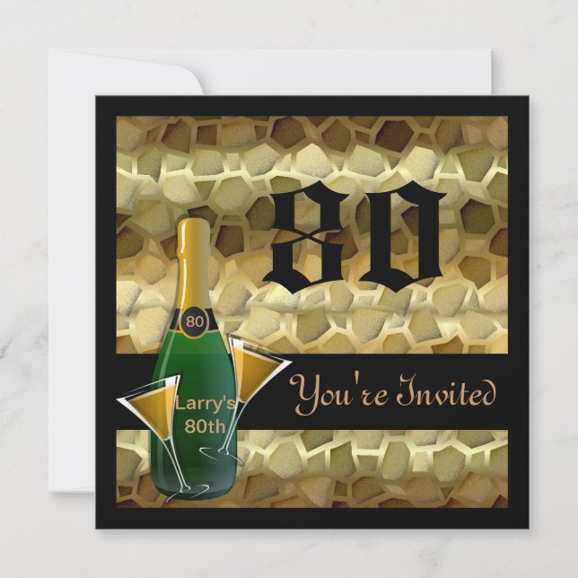 HEUREUX 80e anniversaire INVITATIONS DU Parti POPU (Devant)