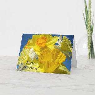 Heureux au printemps ! Cartes Bonheur Merci