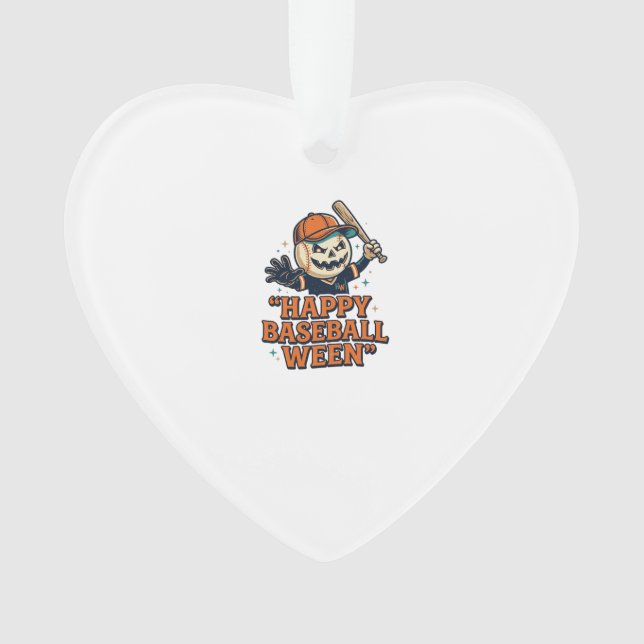 Heureux Baseball Ween Vintage Halloween Baseball D (devant)