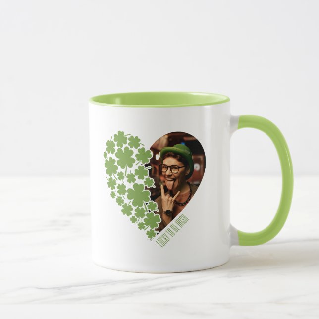 Heureux d'être irlandais Photo Mug avec le coeur S (Droite)