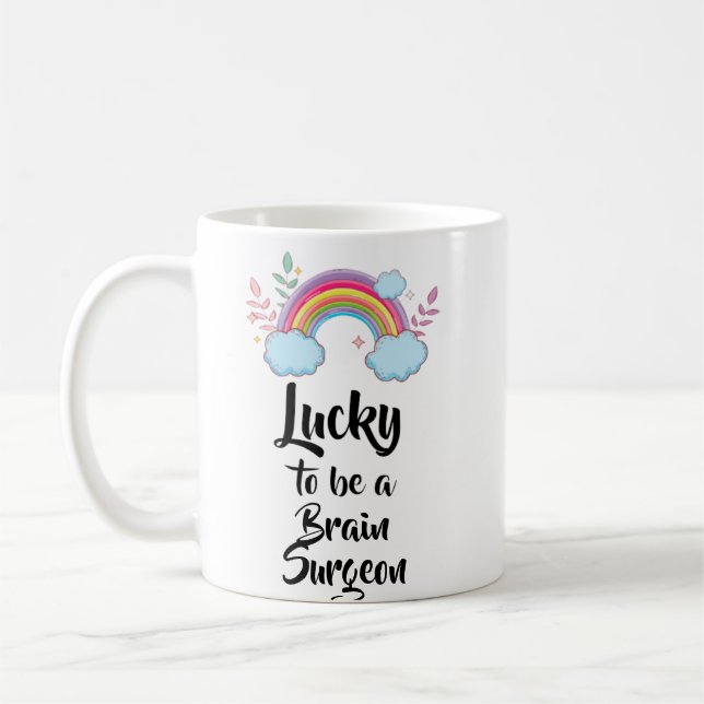 Heureux D'Être Un Chirurgien Cerveau Mug (Gauche)