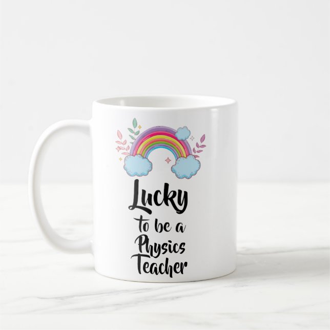 Heureux D'Être Un Enseignant En Physique Mug (Gauche)